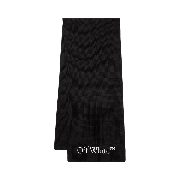 Off-White Bookish Knit Scarf 'Black/Silver'
