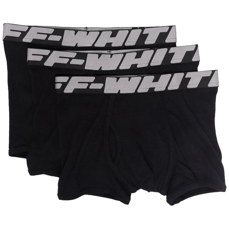Off-White Logo Waistband Boxers (3 Pack) 'Melange Grey'