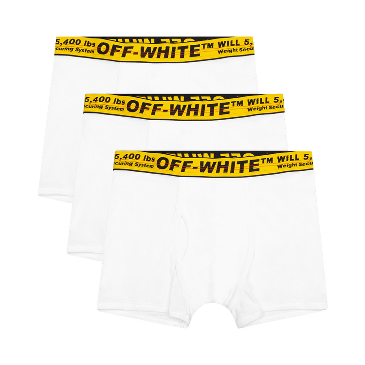 Off-White Classic Industrial Tripack Boxers 'White/Yellow'