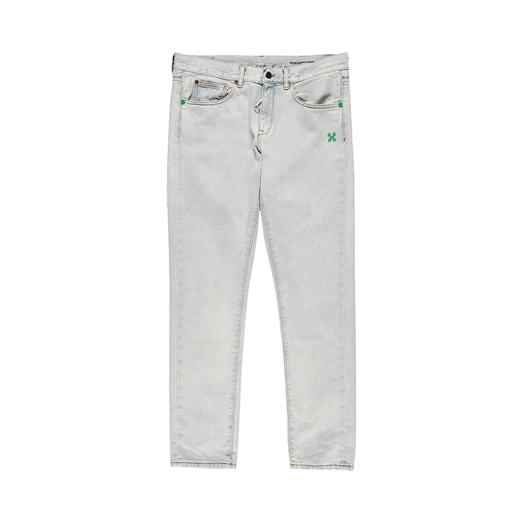 Off-White Slim Jeans 'Bleach Mint'