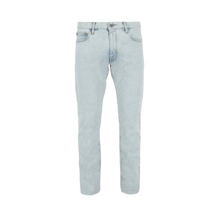 Off-White Diag Tab Slim Jeans 'Bleach Blue'