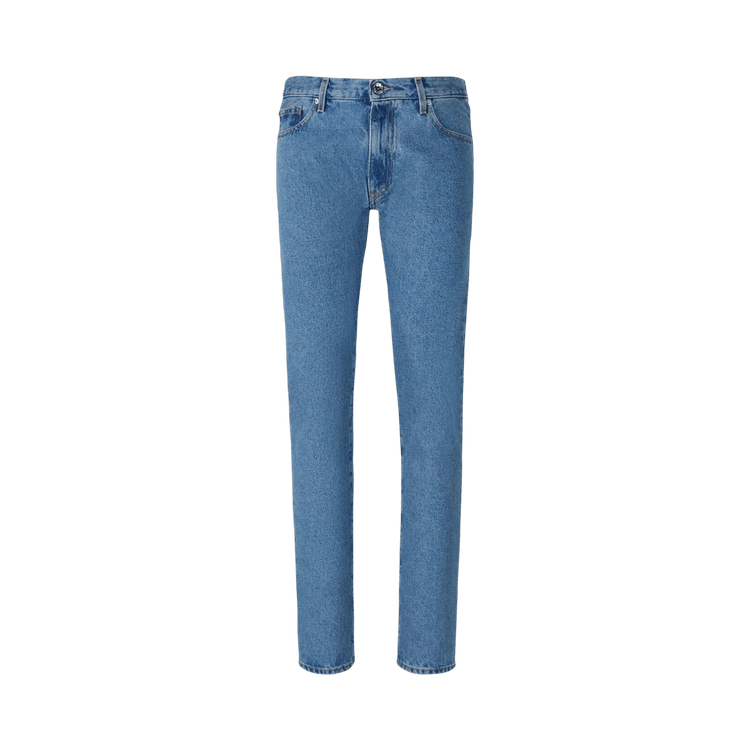 Off-White Diag Tab Slim Jeans 'Blue/White'