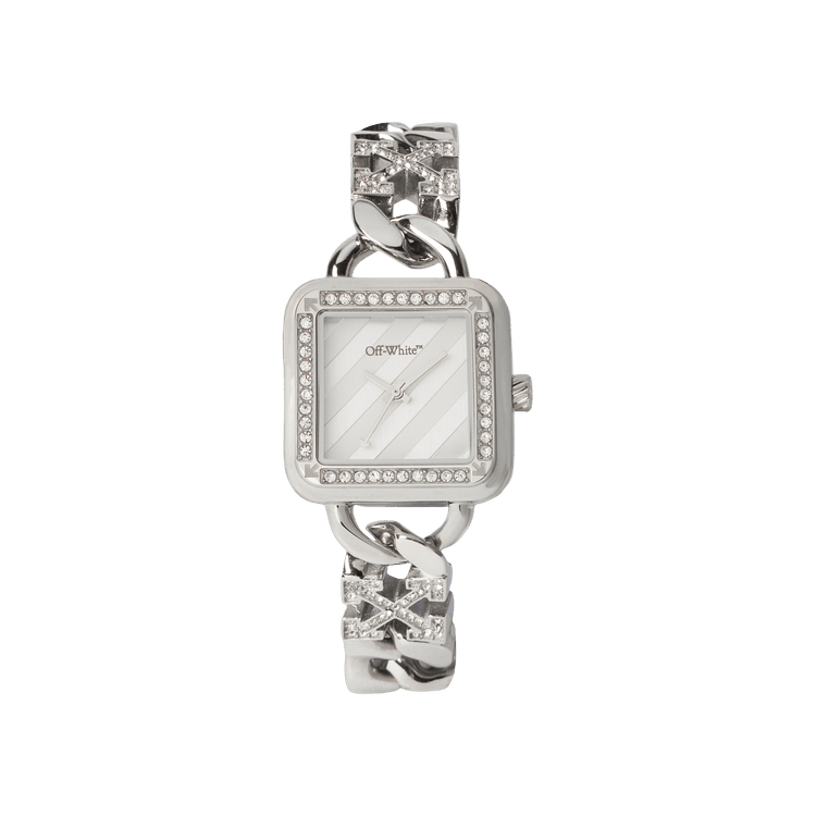 Off-White Street Bling Crystal Watch 'Stainless Steel'