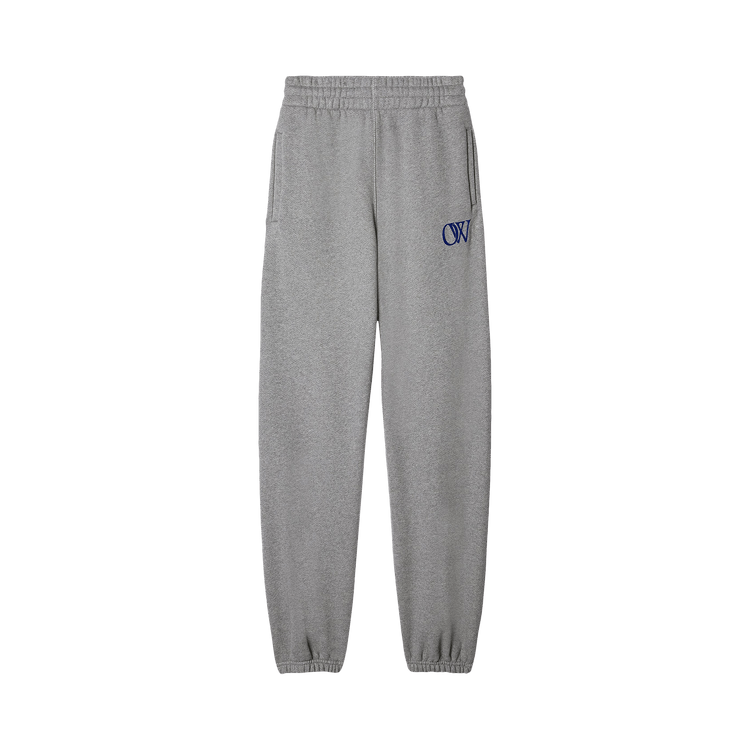 Off-White Logo Embroidered Track Pants 'Melange Grey/Nautical Blue'