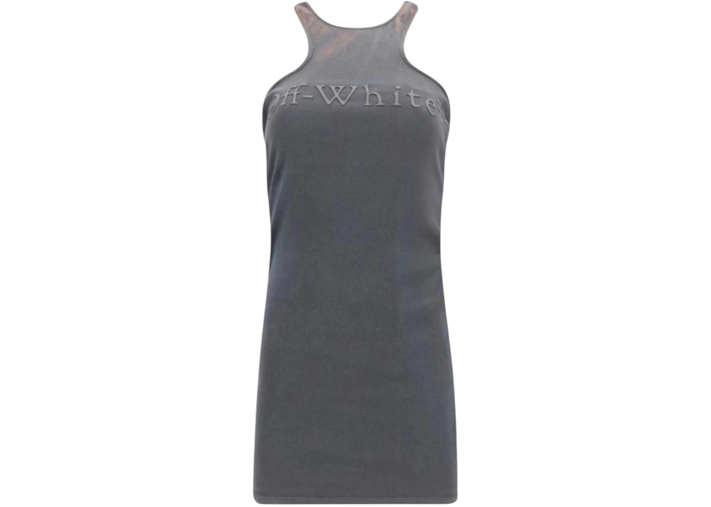 OFF-WHITE aundry Ribbed Rowing Mini Dress Gray