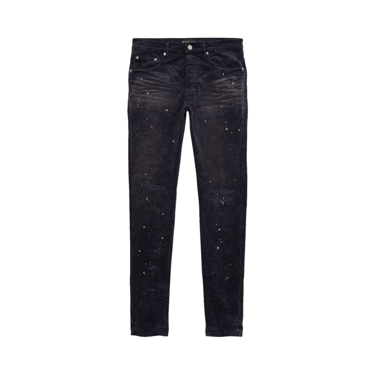 PURPLE BRAND 3 Needle Wash Repair Jeans 'Black'