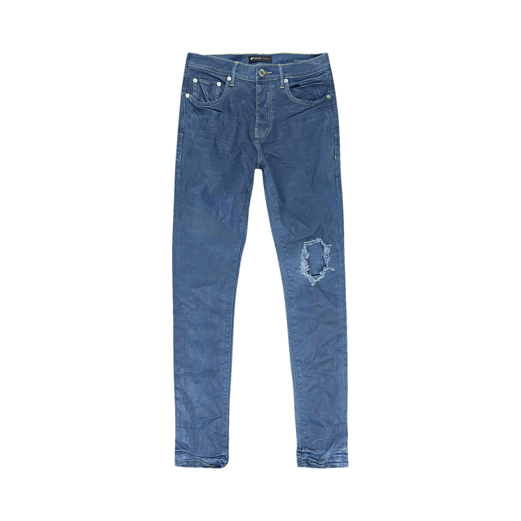 PURPLE BRAND Deep Contrast Stitch Skinny Jeans 'Blue'