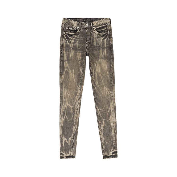 PURPLE BRAND Washed Tie Acid Skinny Jeans 'Black'