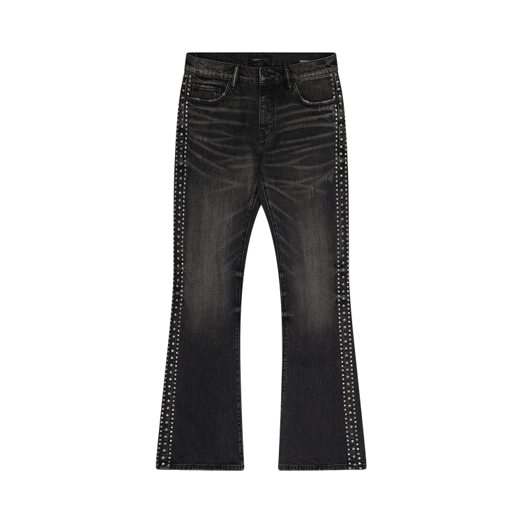 PURPLE BRAND Studded Vintage Flare Jeans 'Black'