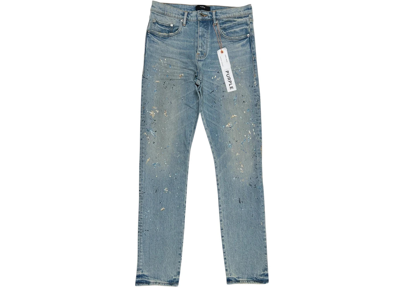 Purple Brand P005-SQLG425 Sequin Splatter Paint Jeans Indigo
