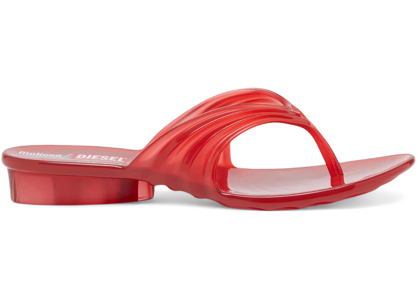 Diesel Quantum Thong Flip Flop Melissa Transparent Red (Women's)