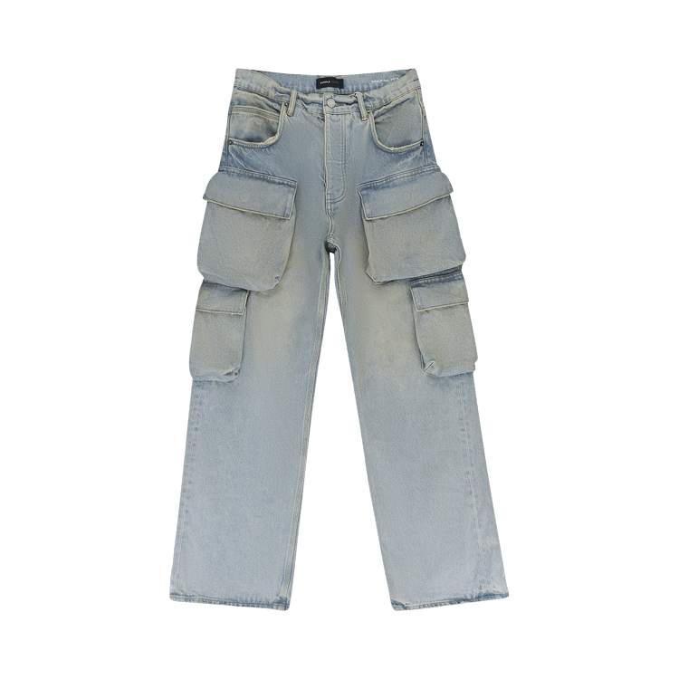 PURPLE BRAND Relaxed Double Cargo Jeans 'Light Indigo'