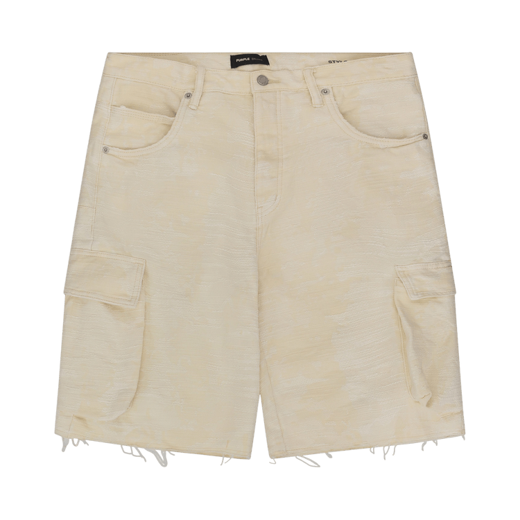PURPLE BRAND Jacquard Cargo Shorts 'Ivory'