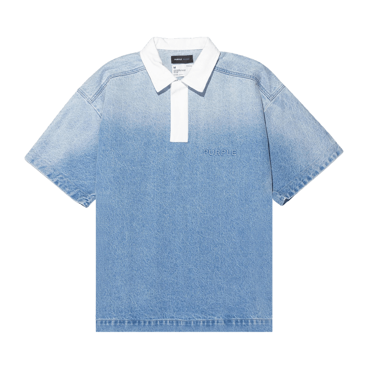 PURPLE BRAND Embossed Polo Shirt 'Indigo'