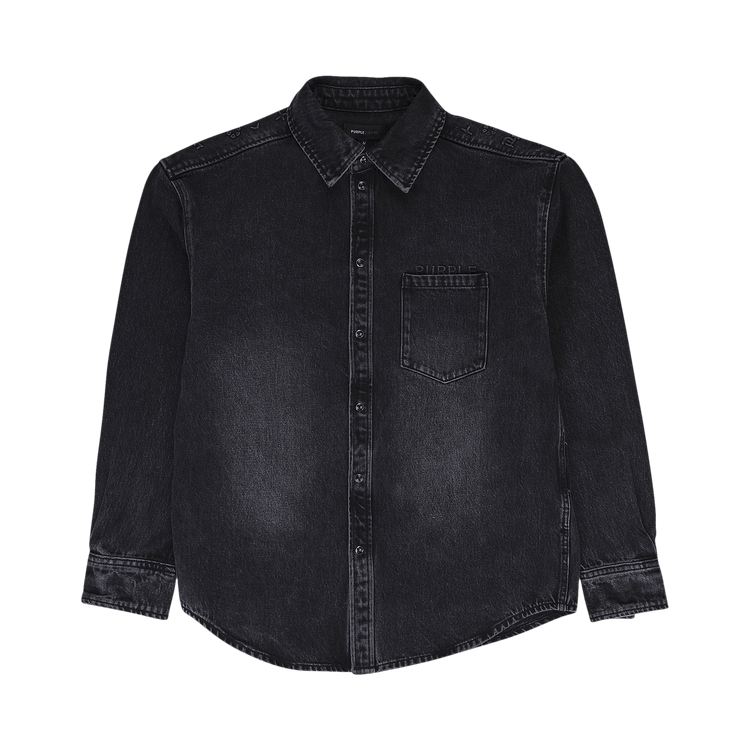 PURPLE BRAND Oversized Western Casual Button-Down Shirt 'Grey'