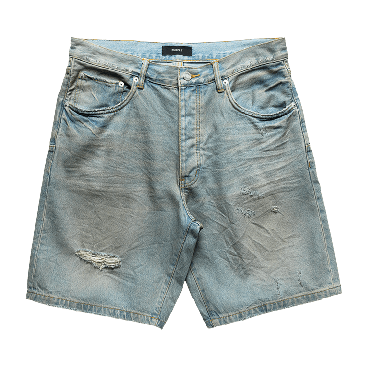PURPLE BRAND P059 Dirty Vintage Short 'Light Indigo'