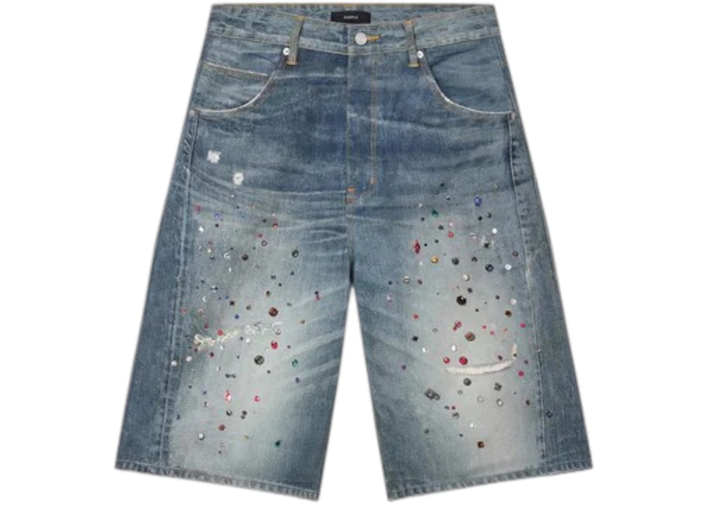 Purple Brand P070 Jewel Long Short Light Indigo