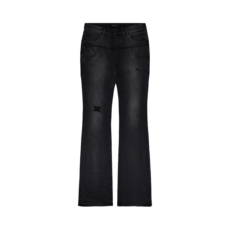 PURPLE BRAND Onyx Coated Double Waist 'Black'