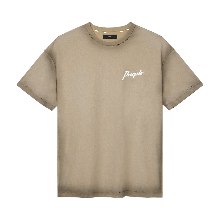 PURPLE BRAND Textured Inside Out Tee 'Khaki'