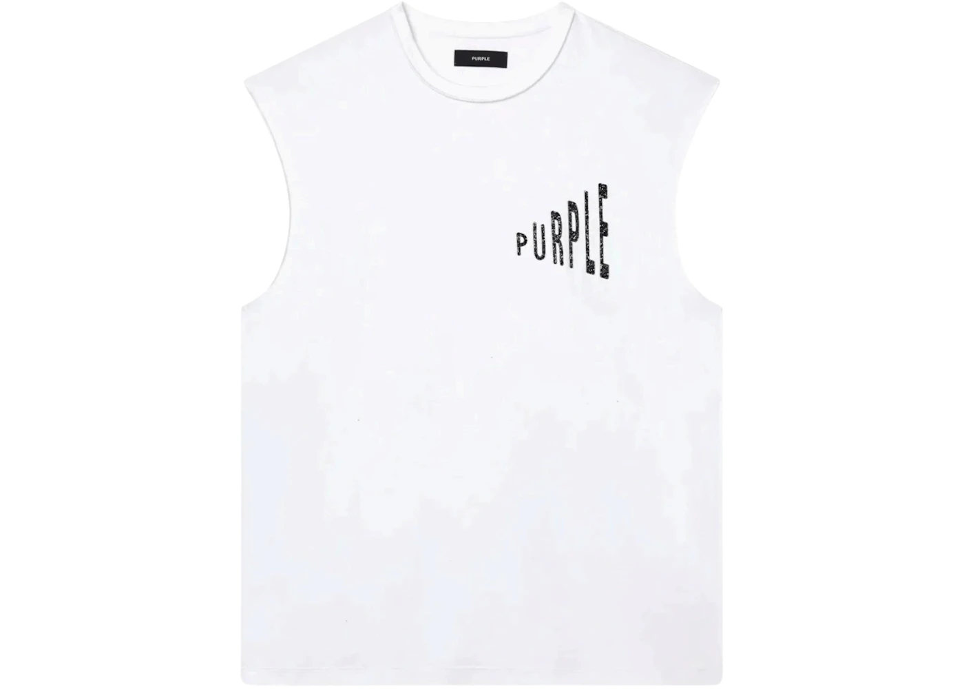 Purple Brand Textured Sleeveless T-shirt White