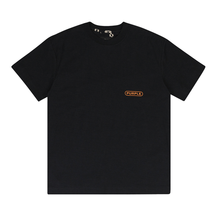 PURPLE BRAND Textured Jersey Short-Sleeve Tee 'Black'
