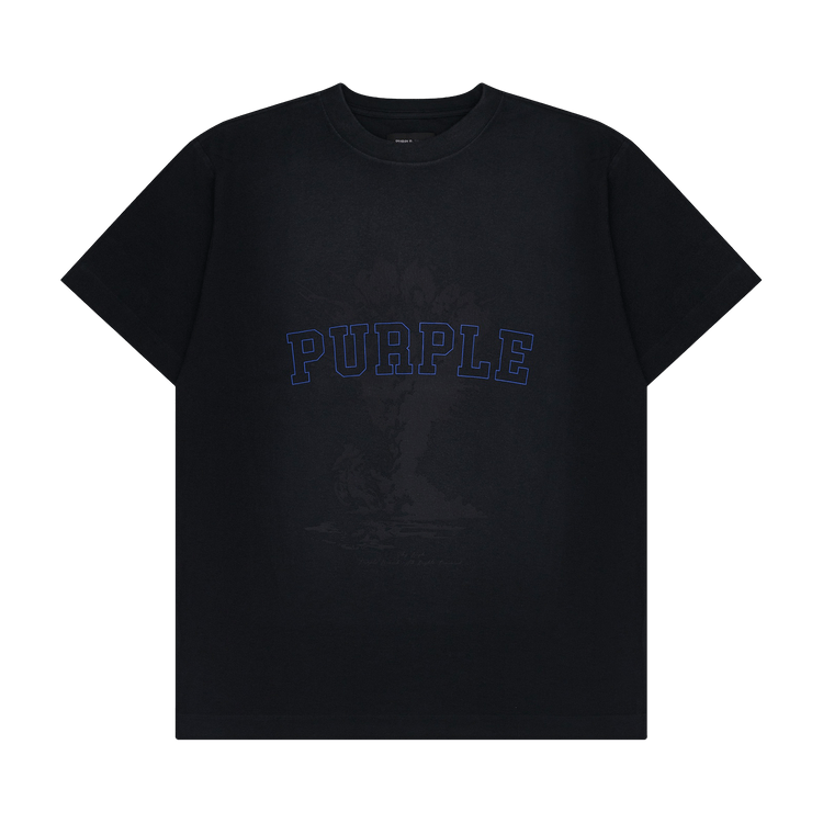 PURPLE BRAND Textured Sky High Tee 'Black'
