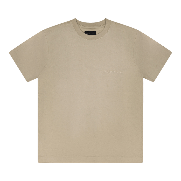 PURPLE BRAND Rice Textured World Wordmark T-Shirt 'Brown'