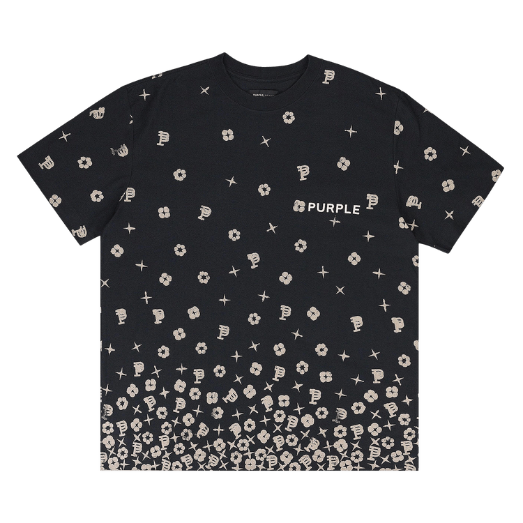 PURPLE BRAND Textured Jersey Short-Sleeve Tee 'Black'