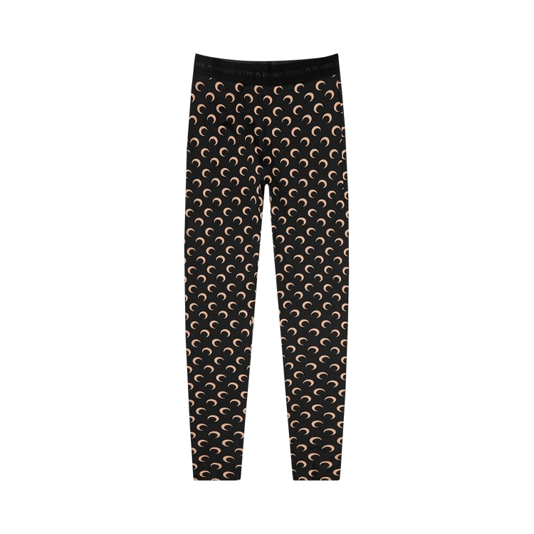 Marine Serre Allover Moon Leggings 'Black'