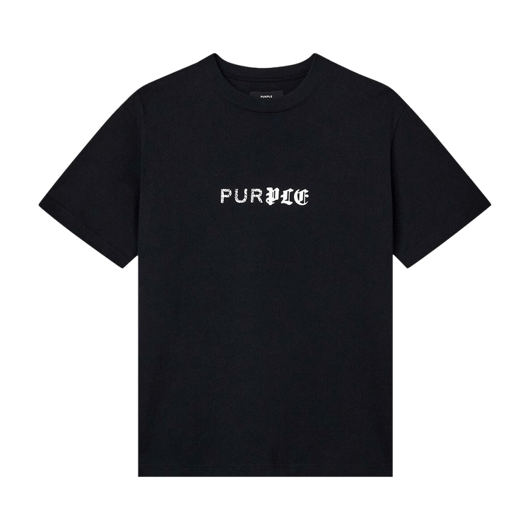 PURPLE BRAND Half & Half Tee 'Black'
