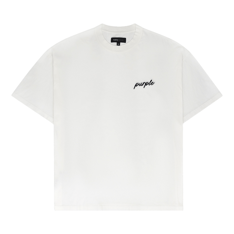 PURPLE BRAND Oversized Script T-Shirt 'Coconut Milk'