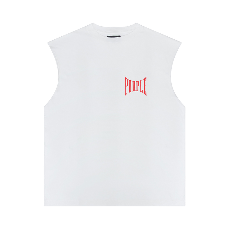 PURPLE BRAND Oversized Cut Off Tee 'Off White'