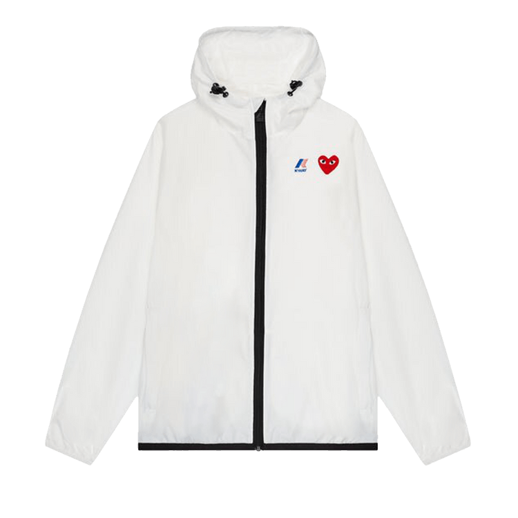 Comme des Garçons PLAY x K-Way Full-Zip Packable Jacket 'White'
