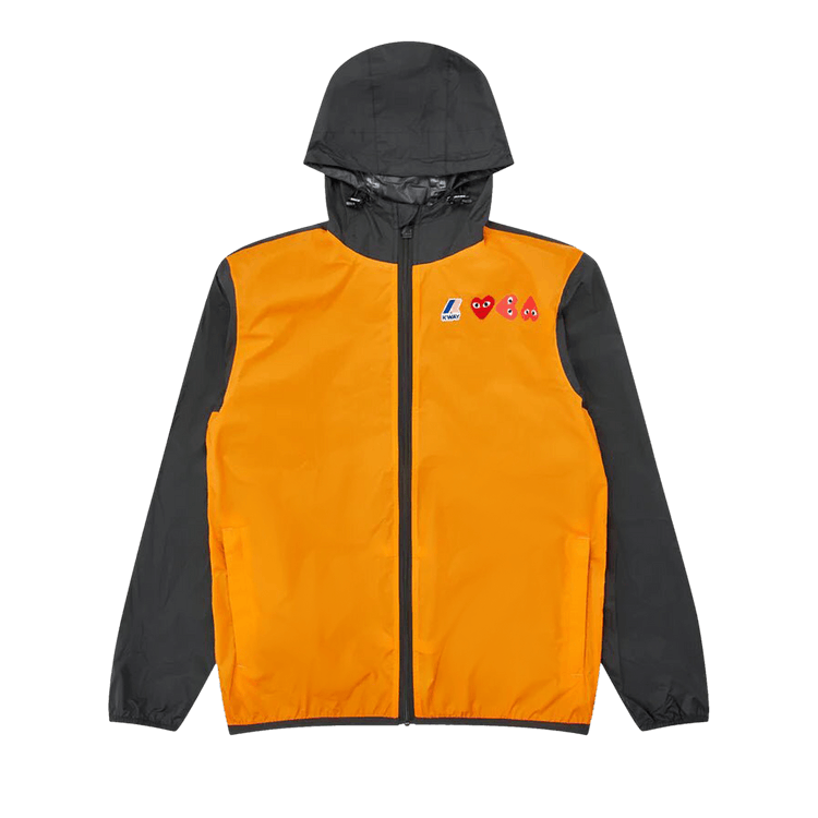 Comme des Garçons PLAY x K-Way Full Zip Hoodie 'Orange/Black'