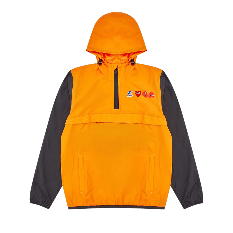 Comme des Garçons PLAY x K-Way Full Zip Hoodie 'Orange/Black'