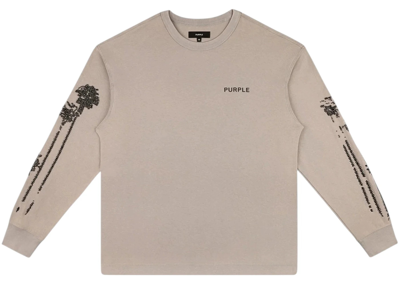 Purple Brand P204-TSRS226 Textured Jersey L/S Tee Grey
