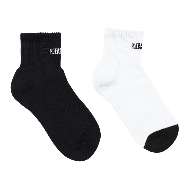 Pleasures Socks (2 Pack) 'Black/White'