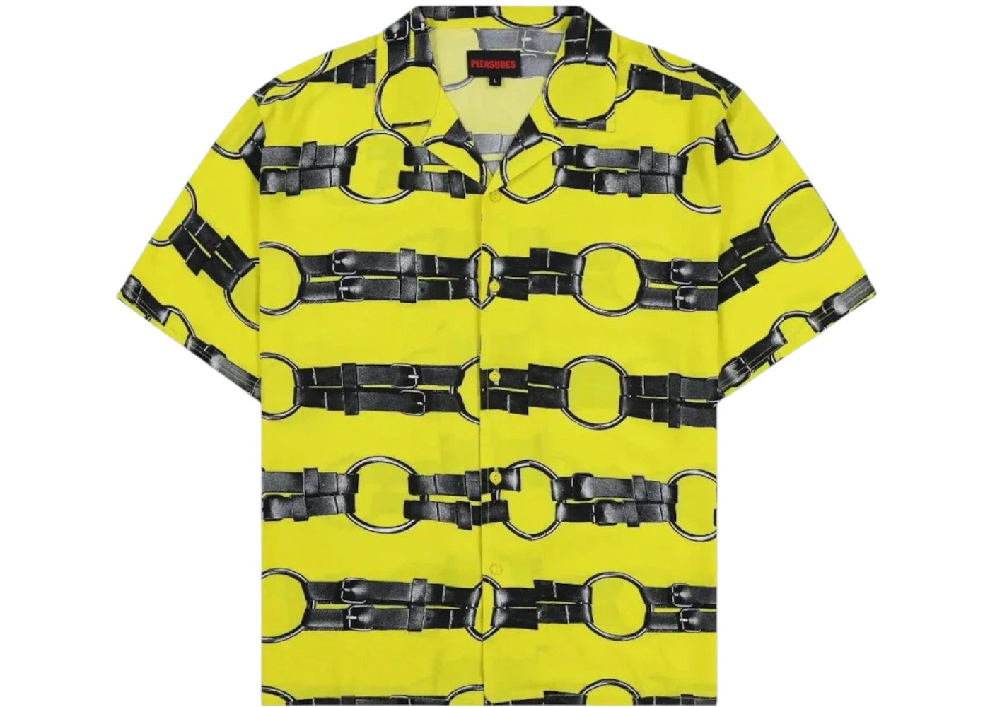 Pleasures Straps Button Down Shirt Yellow