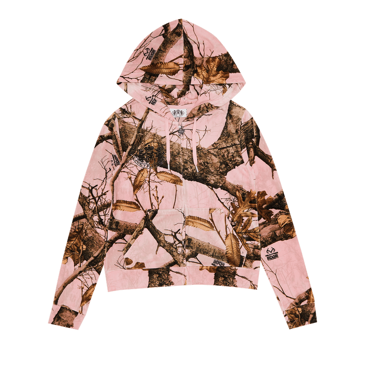 Pleasures RealTree Velour Robertson Hoodie 'Pink Camo'