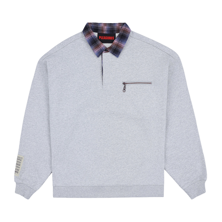 Pleasures Town Polo Sweatshirt 'Heather Grey'