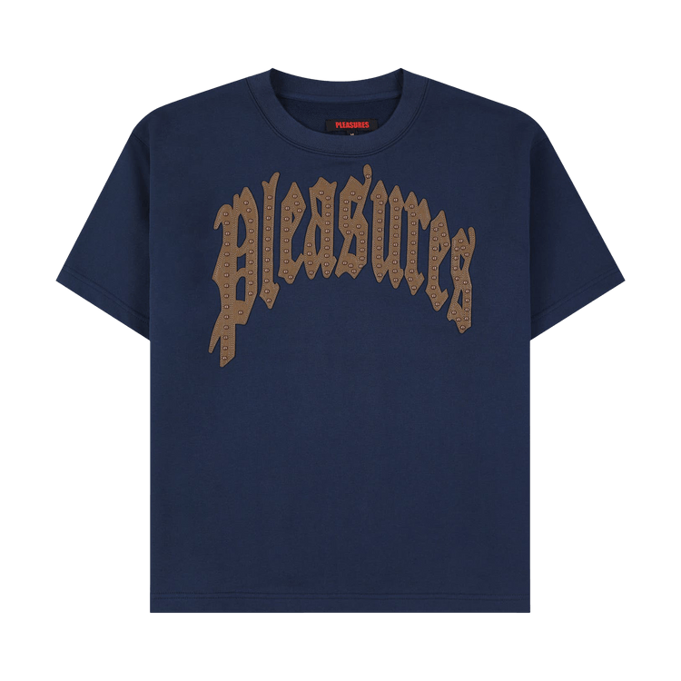 Pleasures Twitch Studded Short-Sleeve Crew 'Blue'