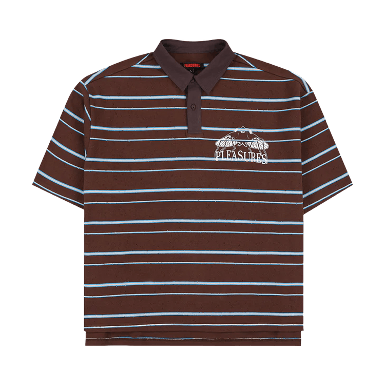 Pleasures Teleport Boxy Polo 'Brown'