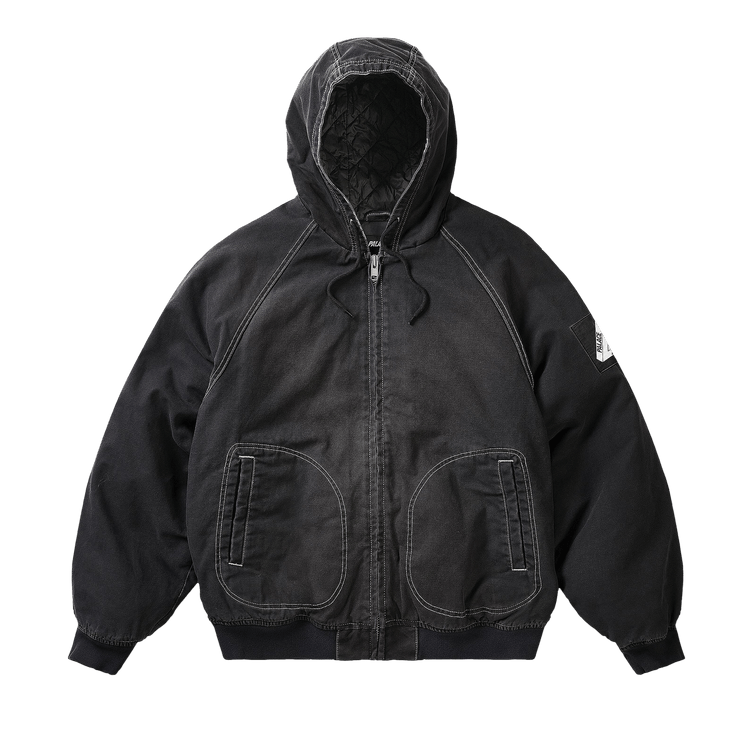 Palace 10oz Hooded Canvas Jacket 'Black'