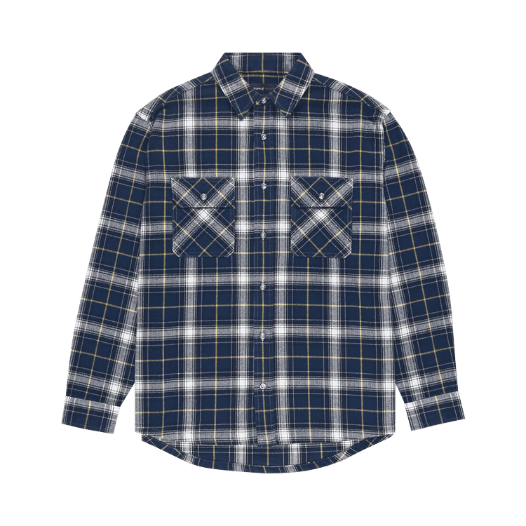 PURPLE BRAND Plaid Flannel Shirt 'Black'