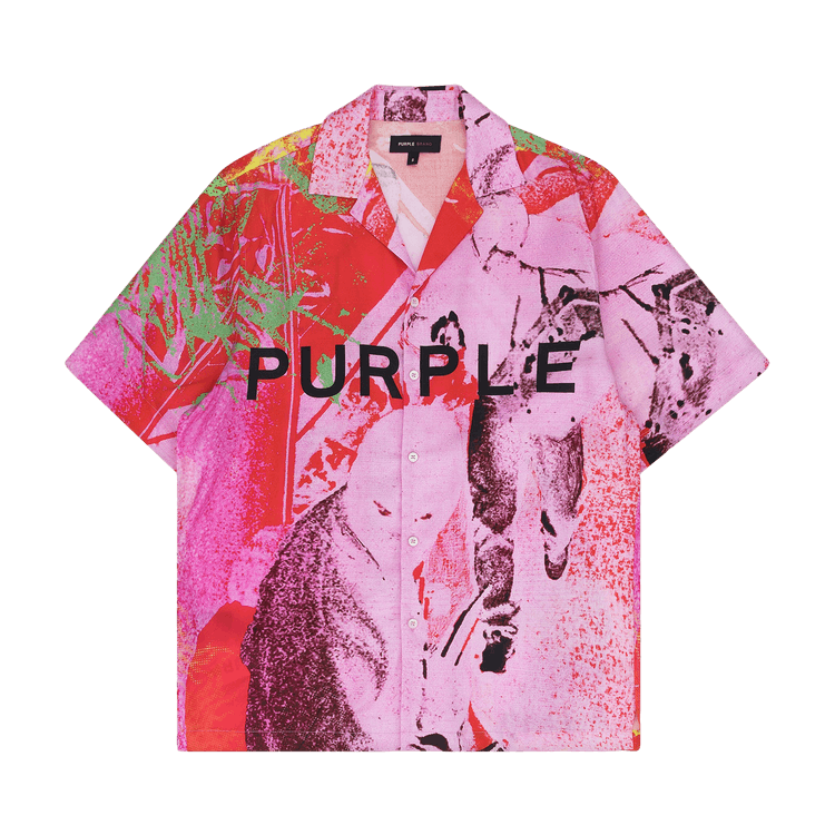 PURPLE BRAND Lyocell Short-Sleeve Shirt 'Multicolor'