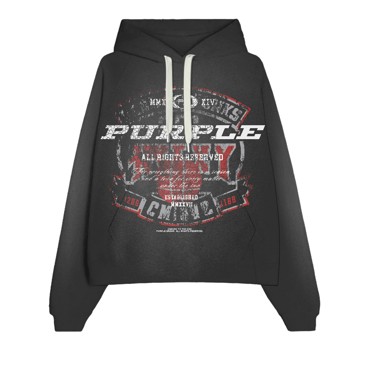 PURPLE BRAND Fleece Pullover Hoodie 'Black'