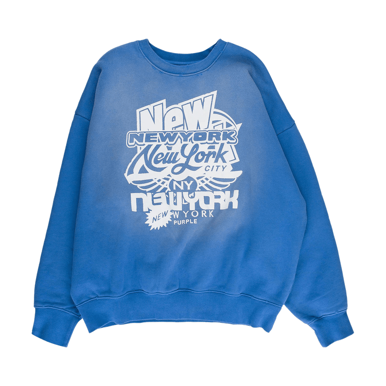 PURPLE BRAND HWT Fleece Crewneck 'Blue'