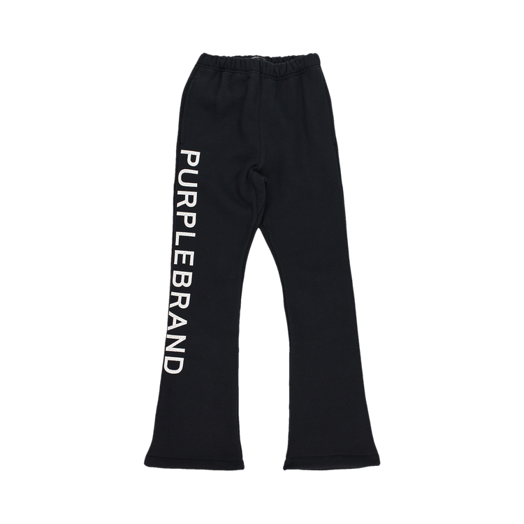 PURPLE BRAND HWT Fleece Flared Pant 'Black'
