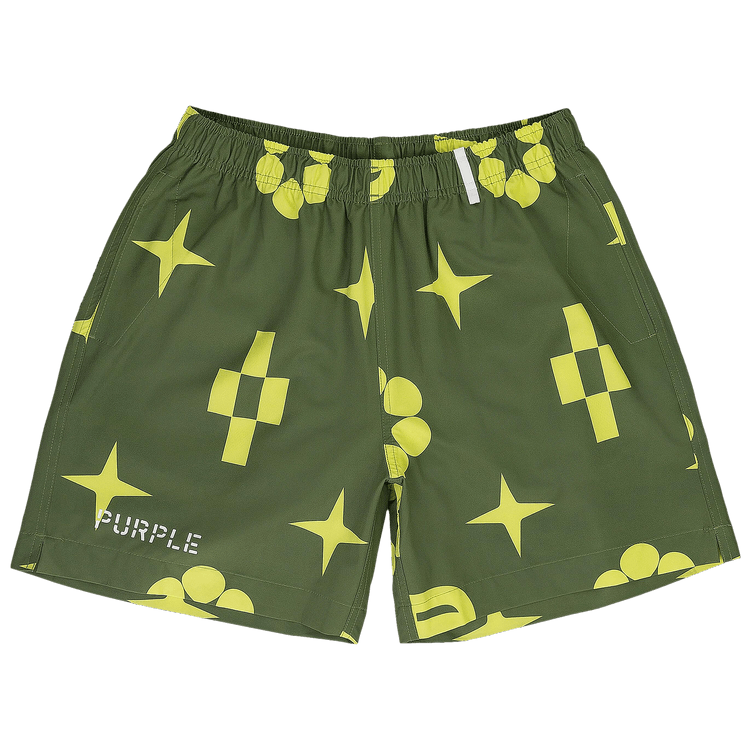 PURPLE BRAND Jumbo Monogram Swim Shorts 'Military'
