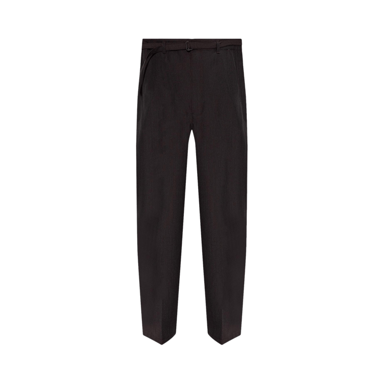 Lemaire Belted Tailored Pants 'Dark Espresso Melange'